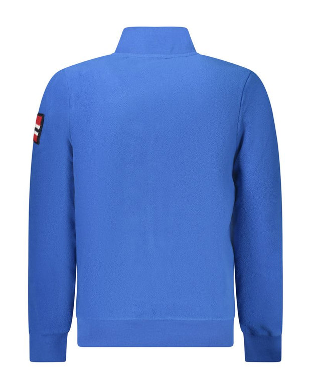 Blue Polyester Men Sweater
