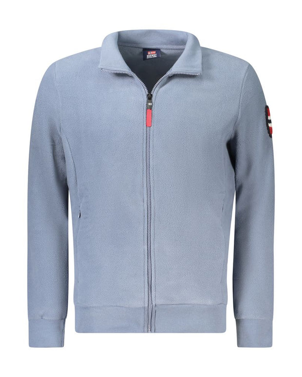 Blue Polyester Men Sweater