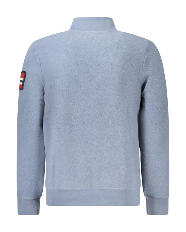 Blue Polyester Men Sweater