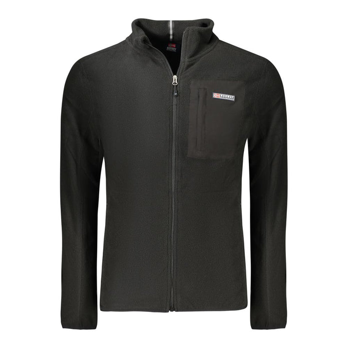 Black Polyester Men Sweater