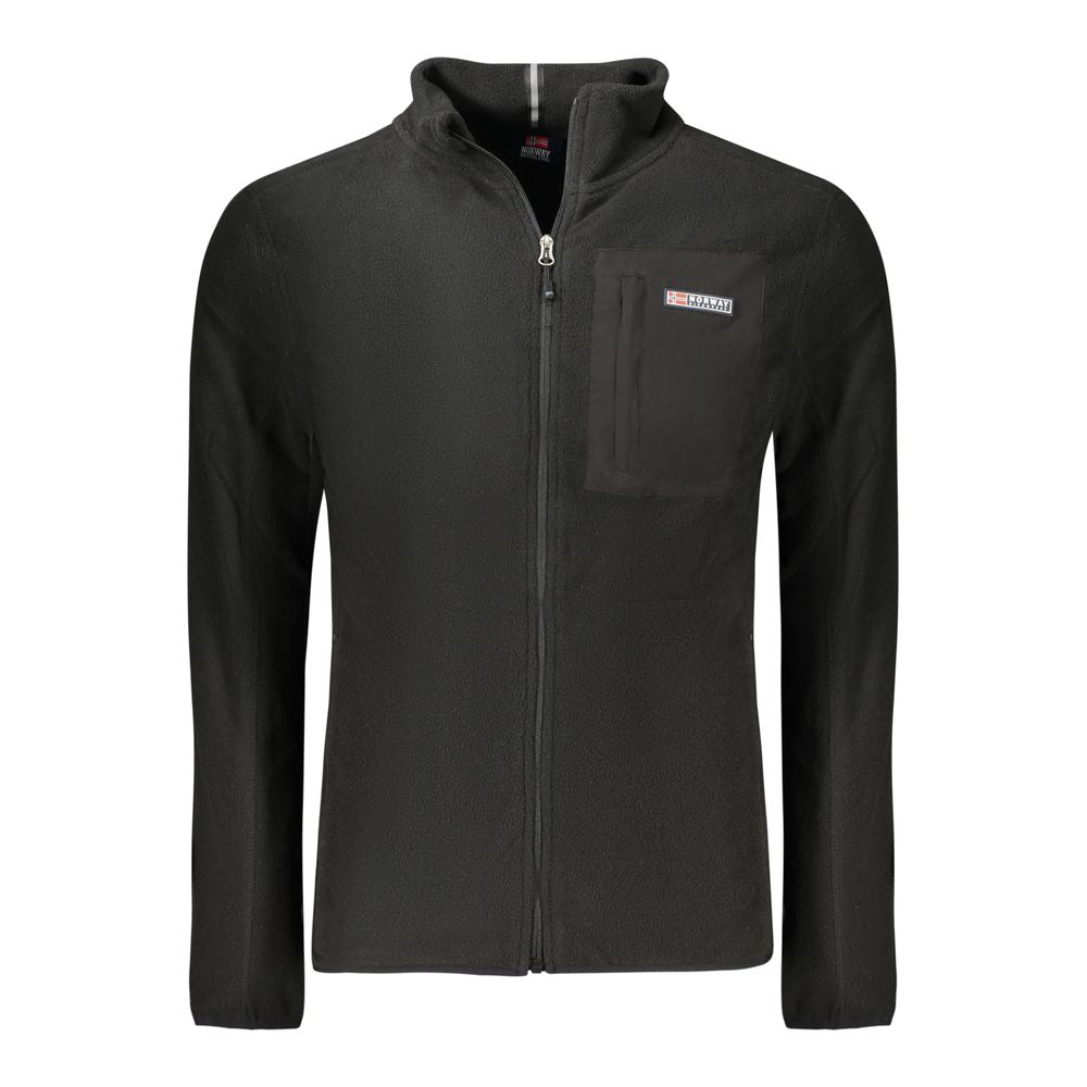 Black Polyester Men Sweater