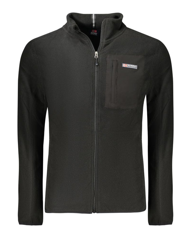 Black Polyester Men Sweater