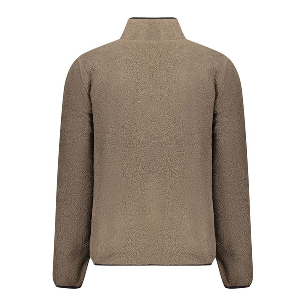 Brown Polyester Men Sweater