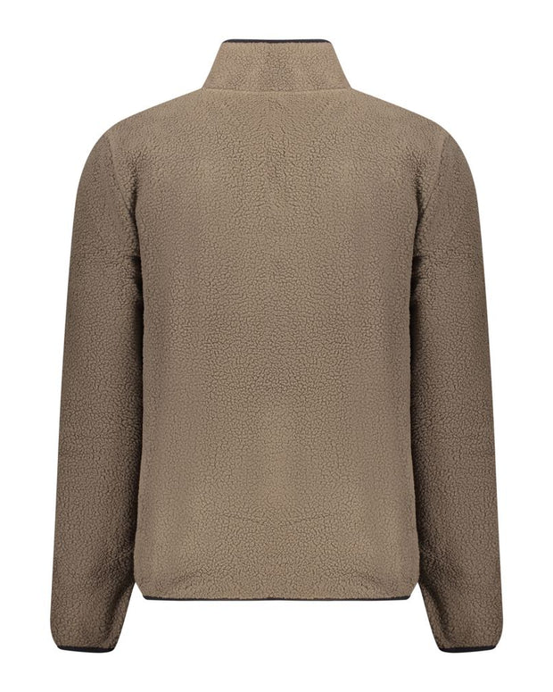 Brown Polyester Men Sweater