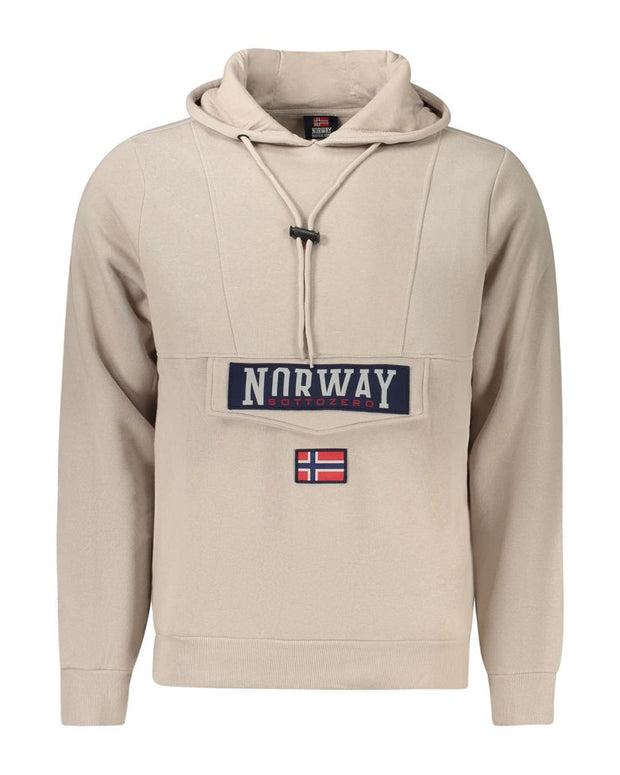 Beige Cotton Men Sweater