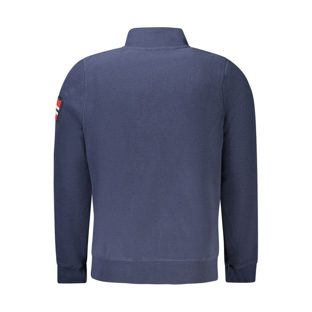 Blue Polyester Men Sweater