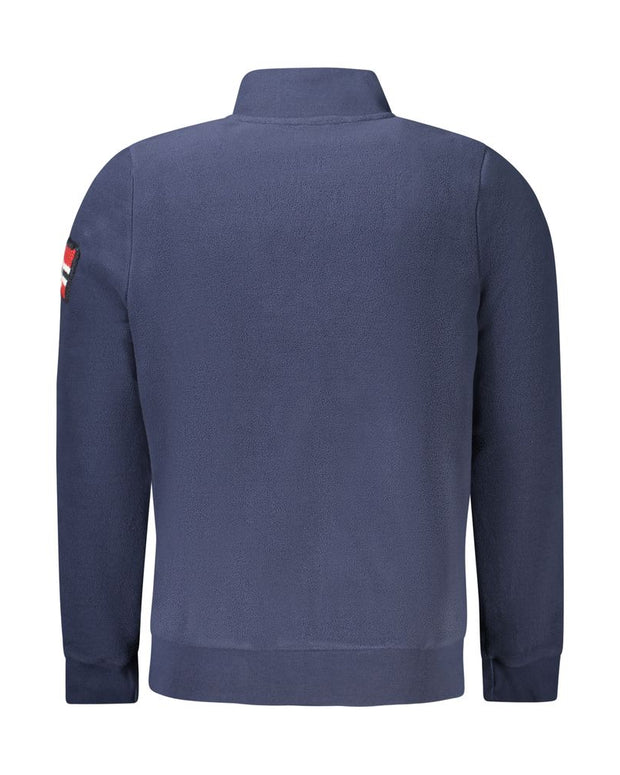 Blue Polyester Men Sweater