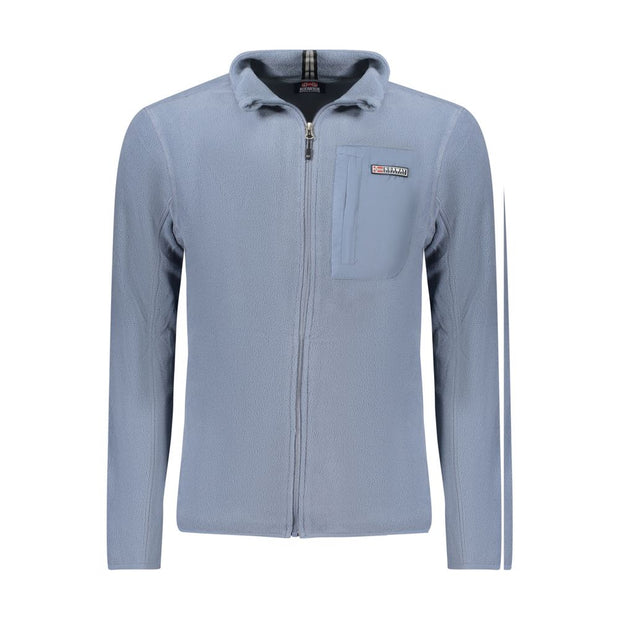 Blue Polyester Men Sweater