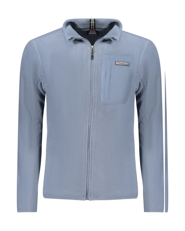 Blue Polyester Men Sweater