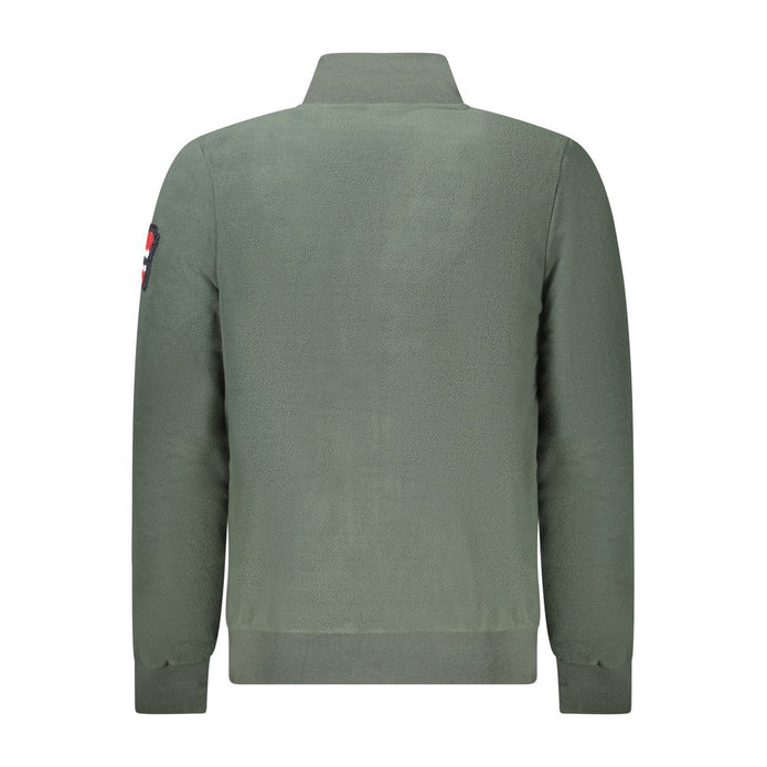 Green Polyester Men Sweater