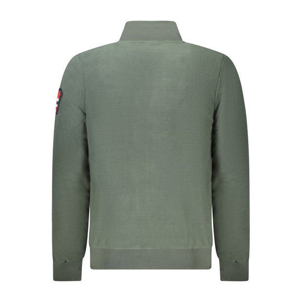 Green Polyester Men Sweater
