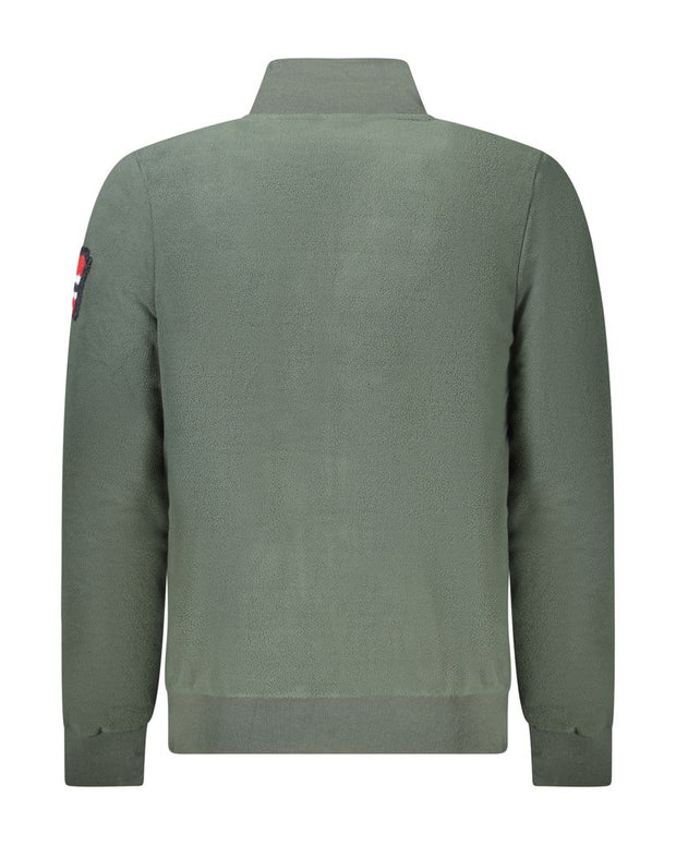 Green Polyester Men Sweater