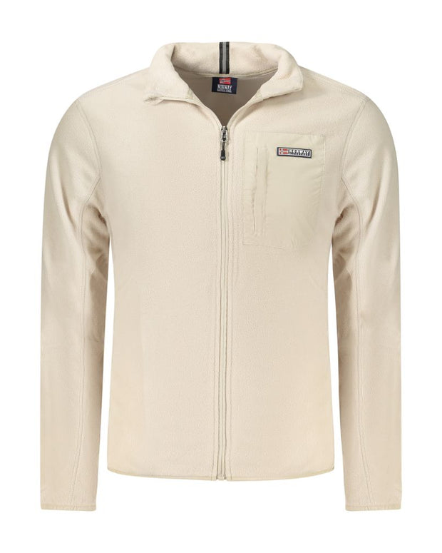 Beige Polyester Men Sweater