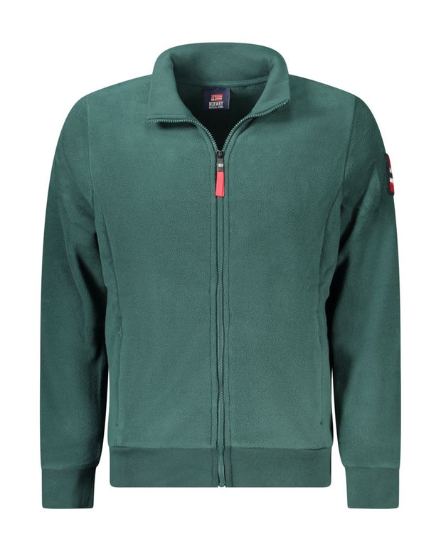 Green Polyester Men Sweater