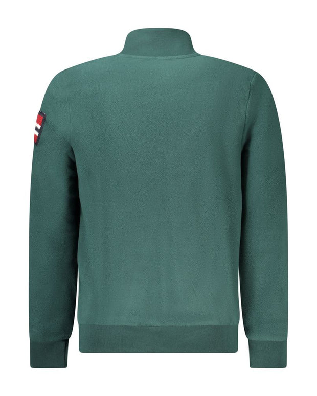 Green Polyester Men Sweater