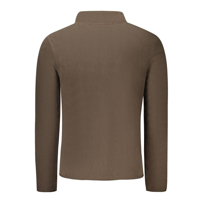 Brown Polyester Men Sweater