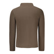 Brown Polyester Men Sweater