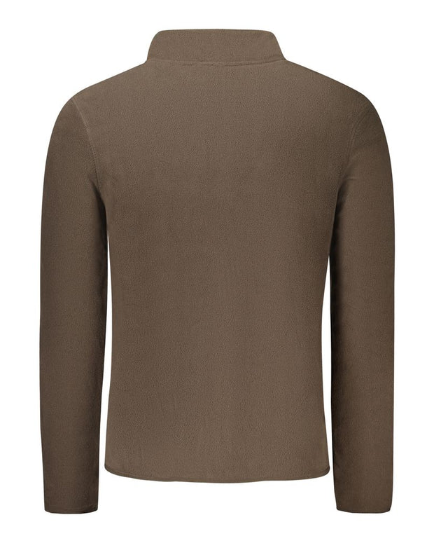 Brown Polyester Men Sweater