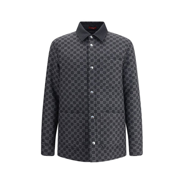 Wool Jacket with all-over GG monogram