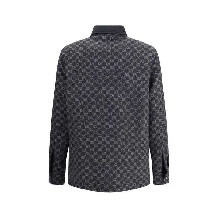 Wool Jacket with all-over GG monogram