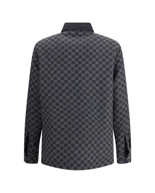 Wool Jacket with all-over GG monogram