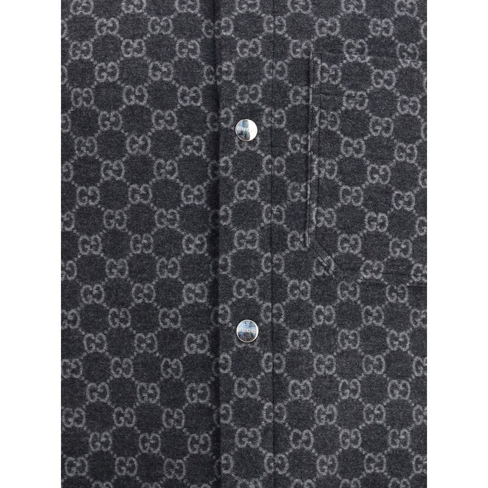 Wool Jacket with all-over GG monogram