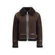 Leather Jacket with GG motif