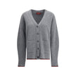 Ribbed Knit Wool Cardigan