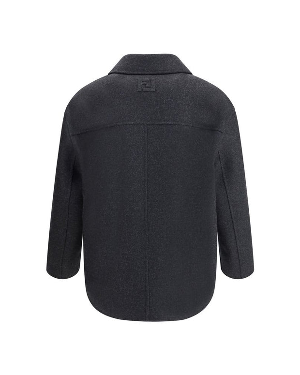Wool felt double-breasted Caban Coat
