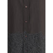 Pinstripe Wool and Lace Shirt