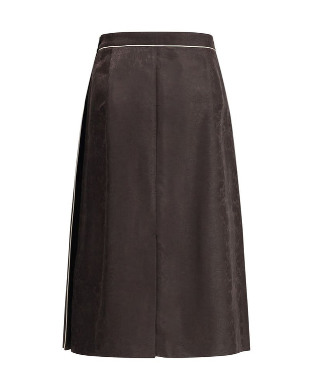 Sunflower Pleated Silk Skirt
