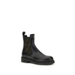 FF leather and fabric Ankle Boots