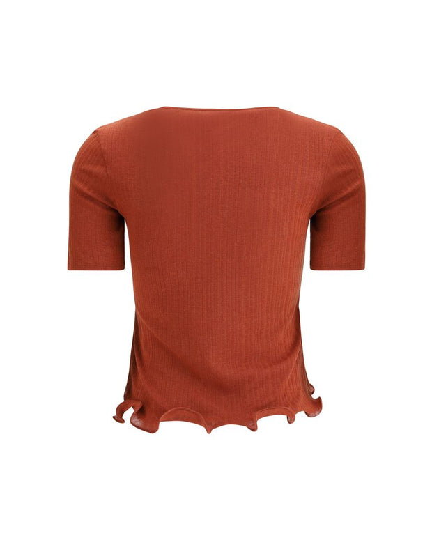 Short-sleeved Virgin Wool Top