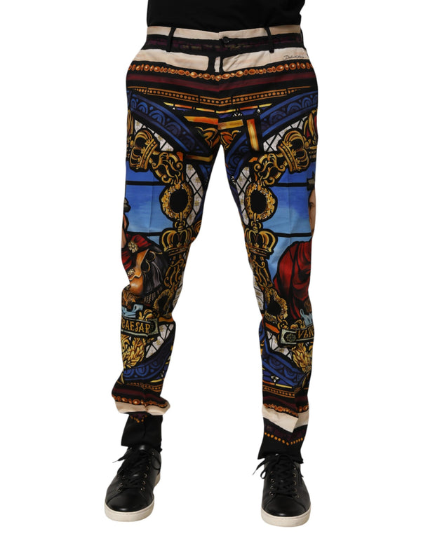 Multicolor Julias Ceasar Print Tapered Pants