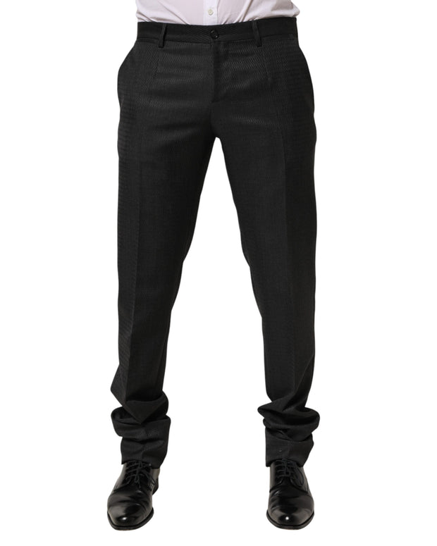 Black Wool Formal Dress Men Trouser Pants