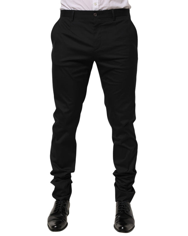 Black Cotton Formal Dress Men Trouser Pants