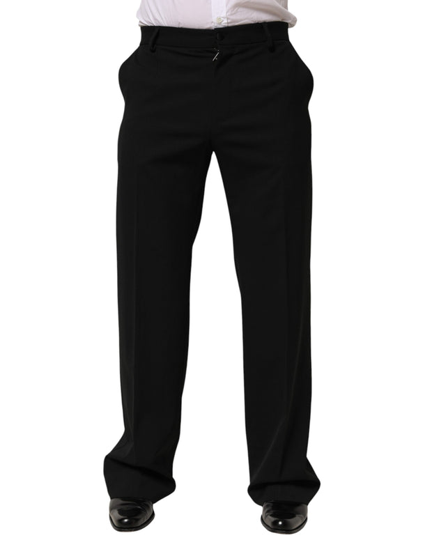 Black Wool Formal Dress Men Trouser Pants