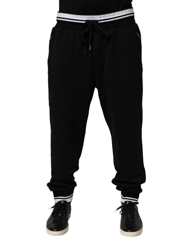 Black Cotton Sacred-Heart Men Jogger Pants
