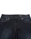 Dark Blue Cotton Skinny Men Denim Jeans