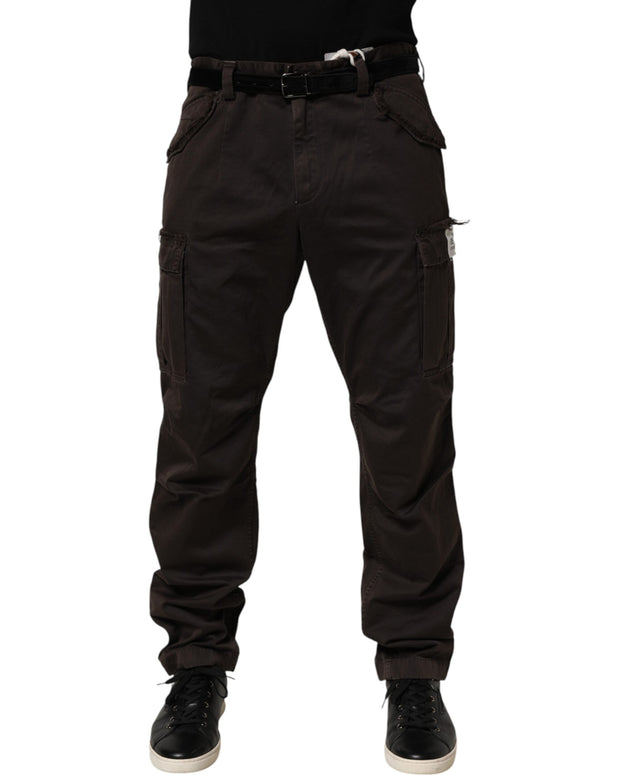 Brown Re- Edition Cotton Men Cargo Pants