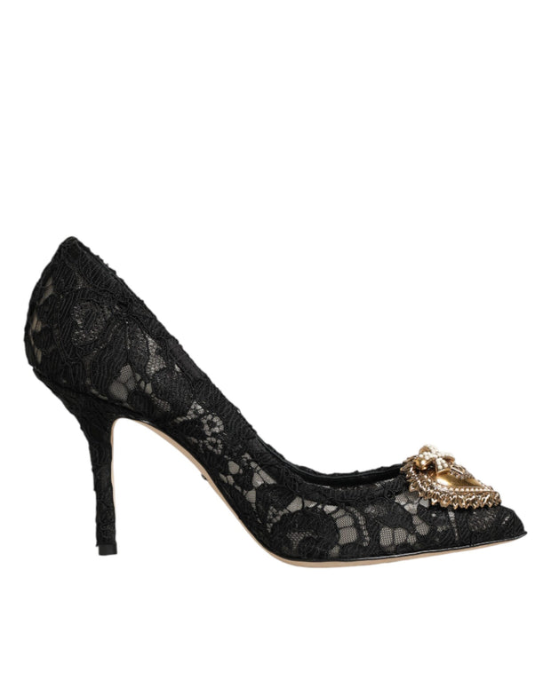Black Taormina Lace DEVOTION Pumps Shoes