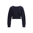 Cotton Sweatshirt with Corset Detail