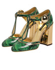 Green Patent Leather Vally Heels Pumps Shoes