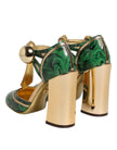 Green Patent Leather Vally Heels Pumps Shoes