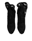 Black Stretch Taormina Lace Boots Shoes