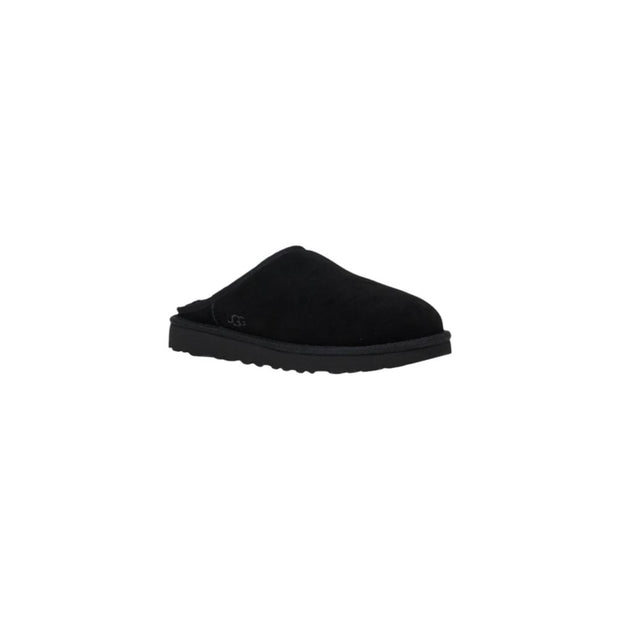 Black Suede Leather Clogs