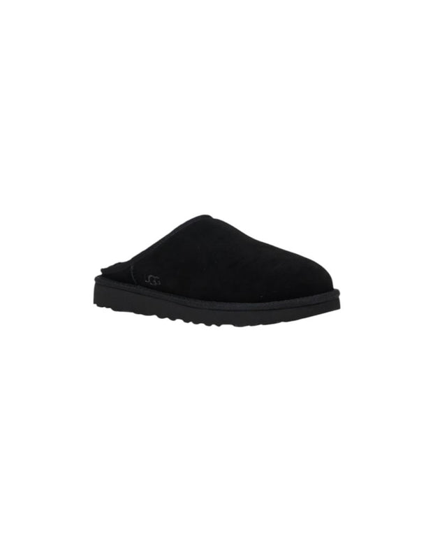 Black Suede Leather Clogs