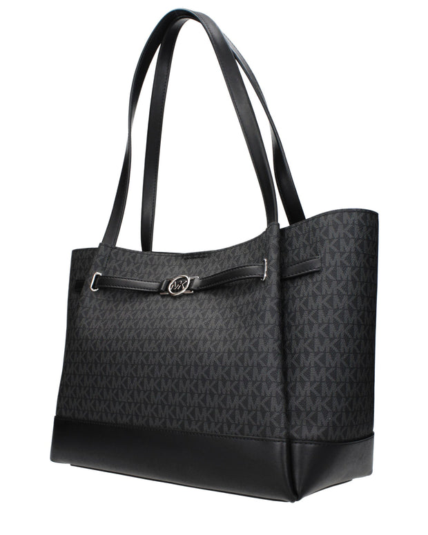 Black Fabric Shoulder Bags