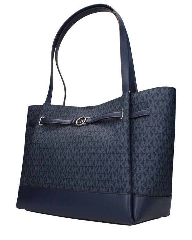 Blue Fabric Shoulder Bags