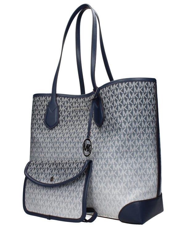 Blue Fabric Shoulder Bags
